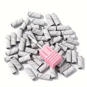 Duurzame 100 Stuks Doos Nail Boren Schuurring Professionele Nail Art Schuurband Voor Manicure Nail Polijsten