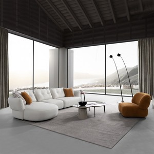 Ensemble de meubles modulaires multi-sièges de style moderne européen minimaliste Chesterfield canapés en tissu éponge pour le salon d'hôtel - Product Image 1
