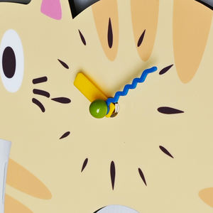 Reloj de pared de gato de diseño Original, reloj de MDF personalizado Simple moderno único de cuarzo Animal, sala de estar, Rosa menta silencioso - Product Image 4