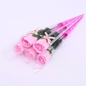 Valentines Day Mother Day Christmas Gift Long Stem Single <strong>Rose</strong> <strong>Soap</strong> <strong>Rose</strong> Bouquet - Product Image 6