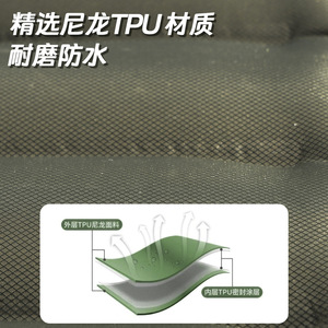 Matelas pneumatique Cqsd Wb, taille simple, nylon 40D, TPU, léger, portable, résistant à l'eau, gonflage rapide, tapis de couchage pour le camping - Product Image 3