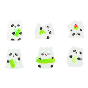 Figurine de panda en bambou 3D phosphorescente, modèle de jouet de dessin animé, produit fini, de la série Rainbow Candy Diy Creative Studio - Product Image 5