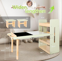 Vente en gros de chaises de table d'artisanat en bois pour enfants ensemble de bibliothèques de bureau en bois massif combinaison de tables d'écriture pour l'étude à domicile