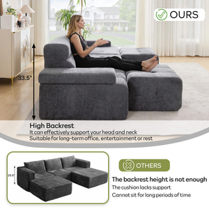 Produits uniques en ligne : Pouf carré en velours pour appartement, villa, salons – Rembourré, flexible, support de petites commandes - Product Image 3