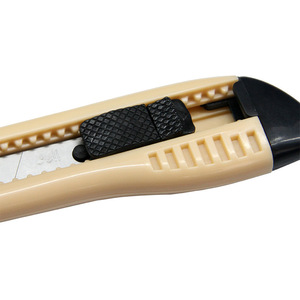 Deli 2003 Utility Knife Stainless Steel Blade Plastic Handle Blue And Yellow Color Stationery Cutter Tool - Product Image 3