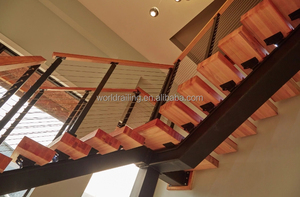 Preço de Fábrica YL METAL para Design de Corrimão de Escada em Vidro, Aço Inoxidável e Madeira - Product Image 6