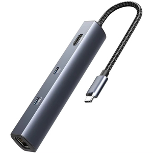 ฮับ <span class=keywords><strong>USB</strong></span> C 6-in-1 ขยายพอร์ต <span class=keywords><strong>USB</strong></span> C PD พร้อมพอร์ต Ethernet รองรับกำลังไฟ 65W, ความละเอียด 4K HD, พอร์ต Ethernet 1Gbps และพอร์ตข้อมูล <span class=keywords><strong>USB</strong></span> 3.0 จำนวน 2 พอร์ต - Product Image 3