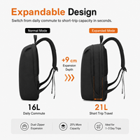 Sac à dos minimaliste extensible, sac à dos de voyage léger, résistant à l'eau, sac pour ordinateur portable, grande capacité, sac à dos décontracté pour le travail