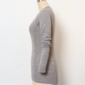 Custom Wholesale Merino Wool <strong>Women</strong> <strong>Thermal</strong> Underwear <strong>Long</strong> <strong>Sleeve</strong> - Product Image 2