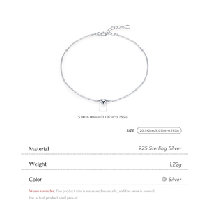 Mode mignon coeur <span class=keywords><strong>cheville</strong></span> pour les femmes réel solide 925 <span class=keywords><strong>en</strong></span> <span class=keywords><strong>argent</strong></span> Sterling Simple lien <span class=keywords><strong>chaîne</strong></span> <span class=keywords><strong>cheville</strong></span> Style ethnique bijoux fins - Product Image 3