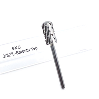 Brocas para uñas de carburo 5XC seguras, brocas rotativas para uñas de carburo redondas de barril grande 4XC, brocas eléctricas para limas de uñas en polvo Acrílico