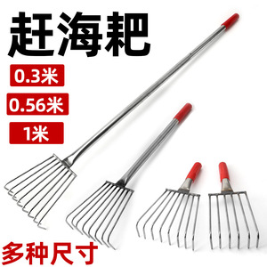 Râteau de plage avec tête en métal à 16 dents pour la collecte de coquillages et la recherche de palourdes, outil de fouille de plage en plein air pour enfants de 8 à 13 ans - Product Image 5