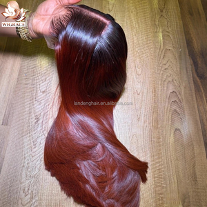 15A 1B <strong>Ginger</strong> Ombre Color Bone Straight Human Hair <strong>Wig</strong> Glueless 5x5 Transparent Lace Closure Raw Vietnamese Hair SDD for Women - Product Image 5