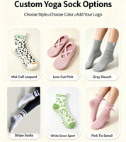 Chaussettes de yoga à motif cœur avec sangle élastique croisée, logo personnalisé, emballage couleur personnalisé, chaussettes de Pilates sur mesure