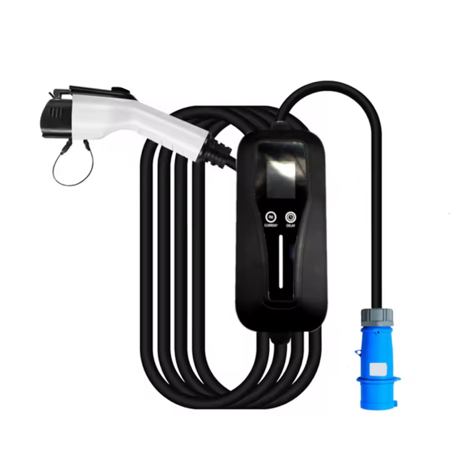 Home Car Cee Plug 7kw Ev Charger GBT Mobile Ev Charger Portable 32A 220V 7Kw Ac Ev Charger Type 1 Type 2 GBT