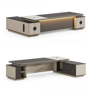 Nhà Máy Bán Buôn Đồ nội thất văn phòng bàn văn phòng và ghế đặt sang trọng L hình dạng CEO Ông Chủ quản lý điều hành Bàn văn phòng - Product Image 5