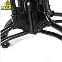 Base de table haute en aluminium moulé, style occidental classique, finition noire mate, revêtement en poudre