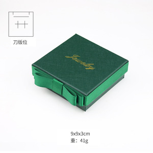 Luxury Bow Tie Jewelry Gift <b>Box</b> with Ribbon Square Packaging Case for Ring Necklace <b>Earring</b> Presentation and Brand Collection - Product Image 2