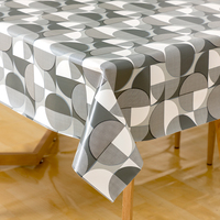 Nappe en PVC à motif floral carré Huangang - Imperméable et écologique pour les fêtes et les mariages