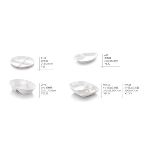 A8 <b>Melamine</b> Jade Porcelain Imitation Porcelain White Snack <b>Plate</b>, BBQ <b>Plate</b>, Dumpling <b>Plate</b>, Dessert <b>Plate</b>, Thickened - Product Image 5