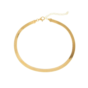 ROXI สร้อยคอเงินแท้ 925 สไตล์มินิมอล ดีไซน์เก๋ ขายดี สร้อยคอแบบโซ่ลายงูชุบทอง 18K สำหรับผู้หญิง - Product Image 1