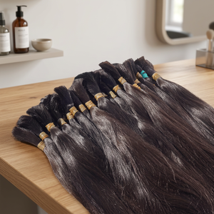 Perruque Kosher juive en cheveux brésiliens, à pointes à simple trame et fixation par tissage, légère, hybride, Power Tools, style noir - Product Image 3