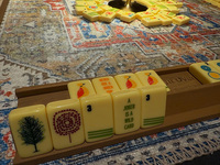 Lot de 156 tuiles de Mahjong américaines en acrylique jaune crème/blanc ivoire, gravées en profondeur et imprimées UV, collection SEASONS MJLA