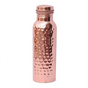High Quality Pure Copper Reusable Eco-Friendly <b>Water</b> <b>Bottle</b> for Gym Yoga Travel Use - Product Image 1