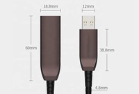 Câbles d'extension USB 3.0 en fibre optique PVC anti-interférence à décalage de 0 dB pour transmission ultra longue portée 100m (328ft) – Garantie 12 mois