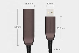 Cavi di Prolunga USB 3.<span class=keywords><strong>0</strong></span> in Fibra Ottica PVC Anti-interferenza a Zero Perdita di Segnale, Trasmissione Ultra Lunga 100m 328ft, 12 Mesi - Product Image 2
