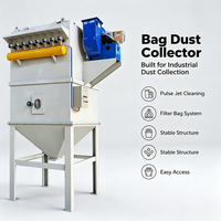 Collecteur de poussière industriel à filtre à sacs DMC Compact Pulse Bag Unit avec décharge par trémie pour usine de moulin à céréales et aliments pour animaux