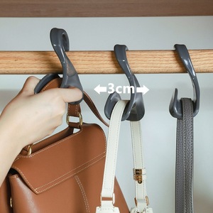 Bag Hooks Wardrobe Backpack Hangers White PP Material Detachable Wall Mount 3kg Load Capacity Single Hook Design - Product Image 4
