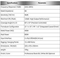Sistema de Altavoces Line Array Profesional Apilable Negro OEM/ODM para Refuerzo de Sonido en Vivo