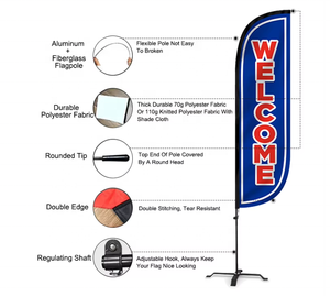 Хит продаж: индивидуальный пляжный флаг-баннер, наружный флаг-баннер с индивидуальной печатью - Product Image 2