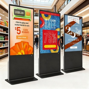 अनुकूलित 4k lcd टच स्क्रीन व्हाइटबोर्ड स्थापना मंजिल स्थायी डिजिटल सिग्नेज लिफ्ट ग्राफिक्स उपयोग शॉपिंग मॉल - Product Image 1