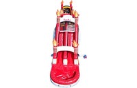 Divertido Parque de Obstáculos Inflable con Temática de Fuego Rojo, Equipo de Juego para Niños de PVC Resistente para Parques de Aventura y Ciudades