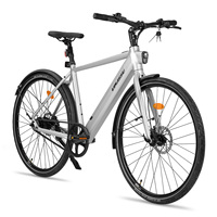 Pour JOYKIE 250W vtt électrique vélo de ville à vitesse unique avec entraînement par courroie et frein à disque hydraulique batterie au Lithium intégrée