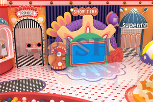 Grand toboggan interactif pour enfants avec piscine à balles, équipement commercial pour aire de jeux intérieure, idéal pour les centres de divertissement scolaires - Product Image 6