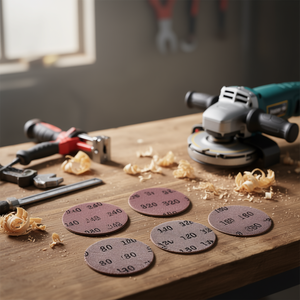 Discos de lijado abrasivos de malla de 5 pulgadas, grano 80, 120, 240, 320, juego de varios granos para herramientas eléctricas - Product Image 2