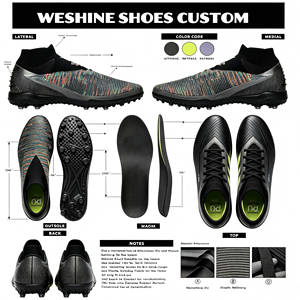 <span class=keywords><strong>Scarpe</strong></span> <span class=keywords><strong>da</strong></span> Calcio/Football per Uomo, Caviglia Alta, Senza Cuciture, in Maglia Intera, Leggere, Resistenti all'Usura, per Interni ed Esterni, Competizione, Primavera Inverno - Product Image 1