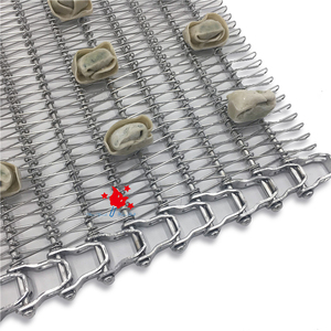 Có thể điều chỉnh tốc độ thép không gỉ lưới vành đai băng tải chịu nhiệt xoắn ốc chuỗi ngang vách ngăn vít cho các nhà máy sản xuất - Product Image 5