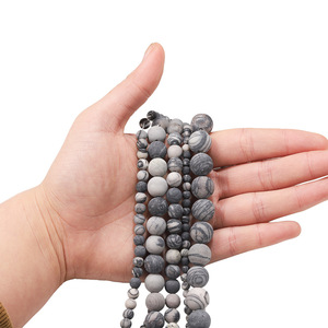 Perles d'agate St. Kunkka 4 6 8 10 12mm, perles en vrac noires mates pour la fabrication de bijoux DIY - Product Image 4