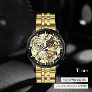 CHAXIGO 6819 <span class=keywords><strong>Montre</strong></span> tendance pour <span class=keywords><strong>homme</strong></span> avec aiguille des secondes rotative, bracelet en acier allié, étanche, sport, affaires, <span class=keywords><strong>montre</strong></span> à quartz pour <span class=keywords><strong>homme</strong></span> - Product Image 2