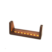 Base en bois en forme de U créative avec lumière LED, cadre en bois, décoration de bureau, cadeau créatif, base en bois avec lumière LED et acrylique