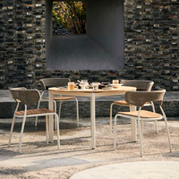 Ensemble table et chaises de loisirs nordiques pour l'extérieur, imperméable, protection solaire, chaise en aluminium pour cour, balcon ou jardin
