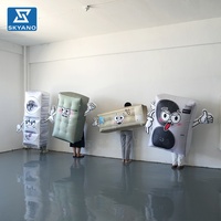 Mascotte gonflable personnalisée en forme d'appareils électroménagers (lave-linge, réfrigérateur, téléviseur) pour publicité extérieure et défilés