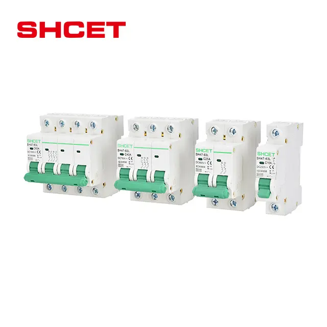 शीर्ष डीसी एमसीबी सर्किट ब्रेकर 1P 2P 3P 4P मिनी लघु 250v 500vdc 600v 1000v 1200v 1500v 16a 25amp 63a के लिए सौर पीवी प्रणाली 6ka