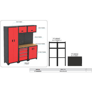 Yato <b>Tool</b> <b>Cabinet</b> YT-08900ZH 5 Drawers Pegboard Workshop <b>Storage</b> <b>Cabinet</b> Industrial Style - Product Image 3