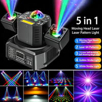 Projecteur LED 5-en-1 100W à tête mobile, avec motifs laser, boule magique, stroboscope et faisceau, pour DJ, discothèque, soirée, spectacle, certifié CE RoHS FCC