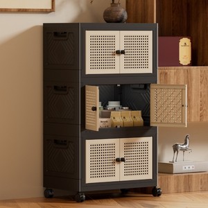 <span class=keywords><strong>Lener</strong></span> MM--9699 4-Schichtiger Rechteckiger Kleiderorganizer im Japanischen Stil aus Kunststoff für Wohnzimmer und Kinderschrank - Product Image 3